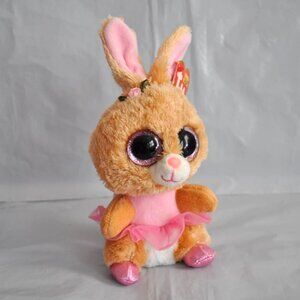 TY Beanie Boos Twinkle Toes Bunny Rabbit Glitter Eyes 8" Plush Stuffed Toy Tags